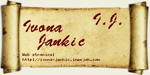 Ivona Jankić vizit kartica